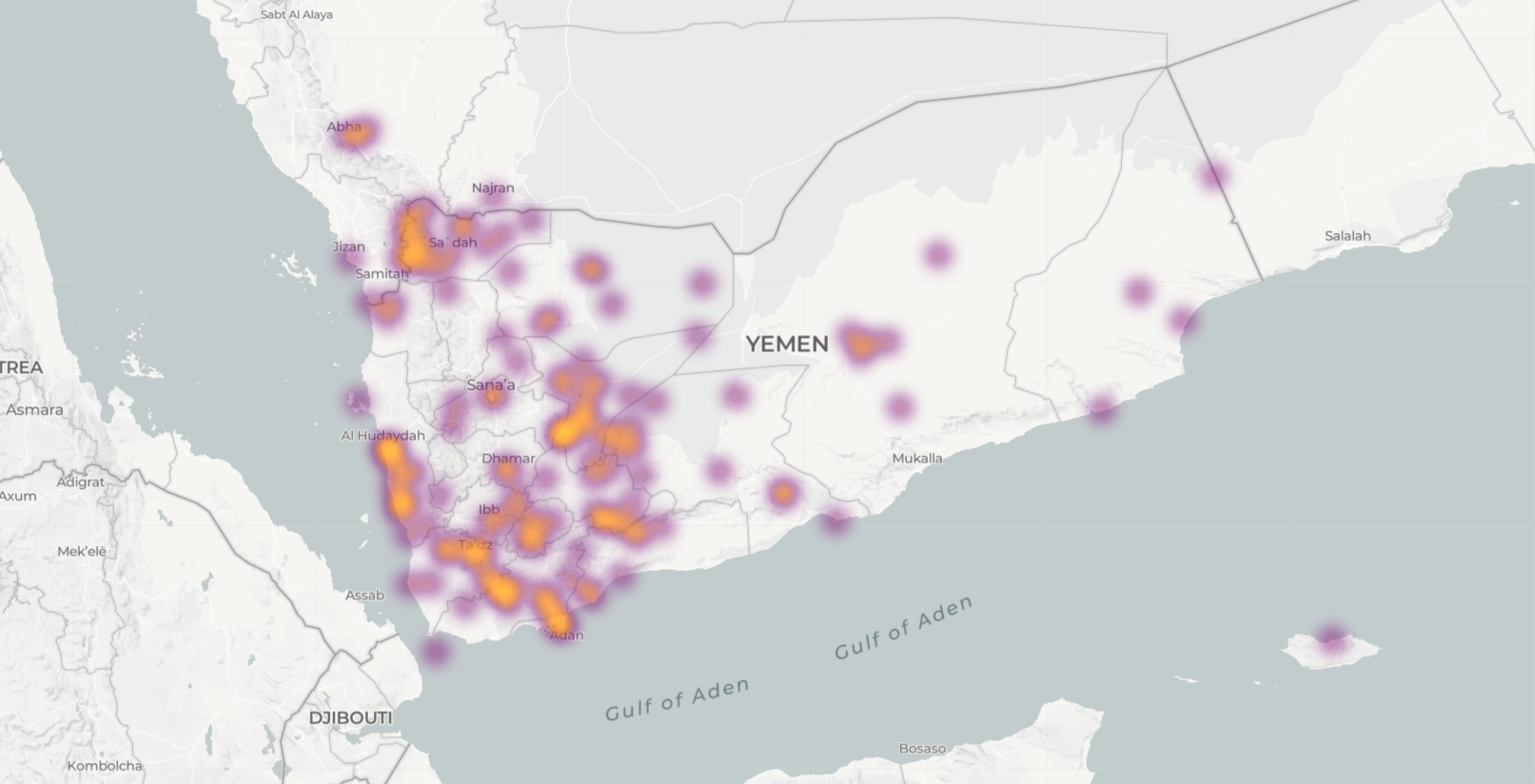 Military operations in Yemen between in the past 3 months